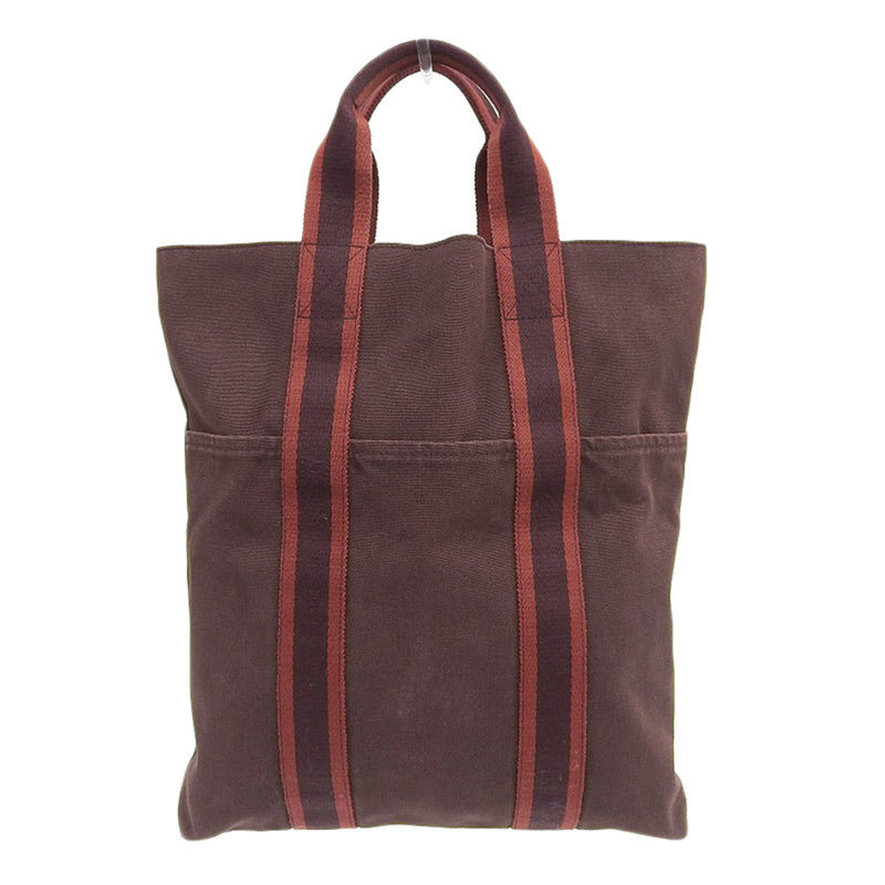 Hermes Men,Women Cotton Handbag,Tote Bag Bordeaux,Red Color