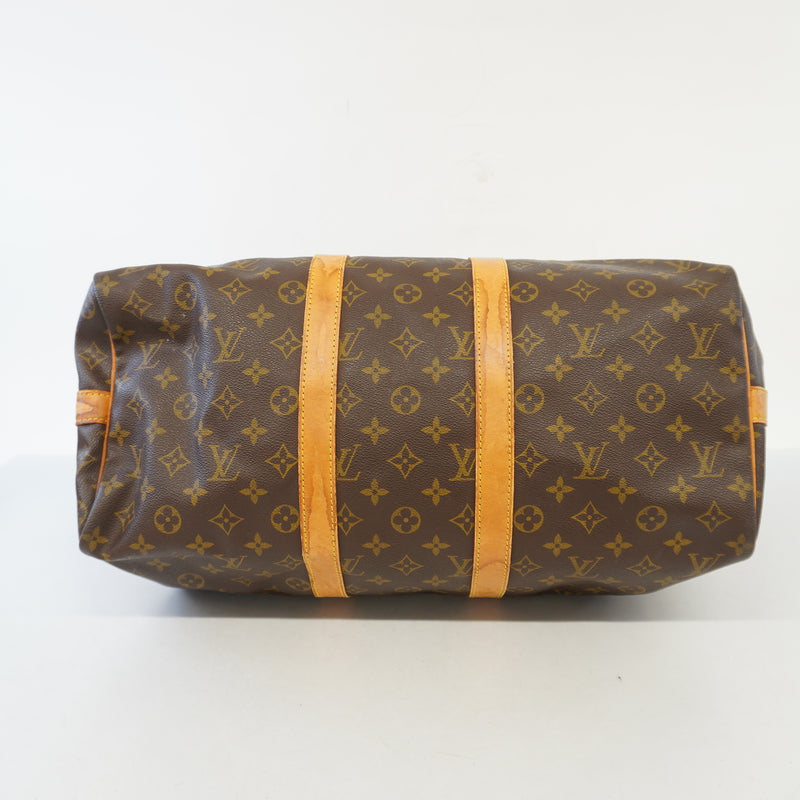 Auth Louis Vuitton Monogram Keepol Band Lier 45 M41418 Unisex Boston Bag