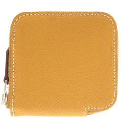 Hermes Azap Silk in Vaux Epson Y engraved () Coin case purse Purse Brown