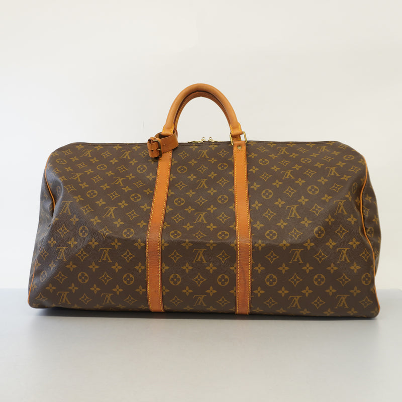 Auth Louis Vuitton Boston Bag Monogram Keepol 60 M41422 Unisex