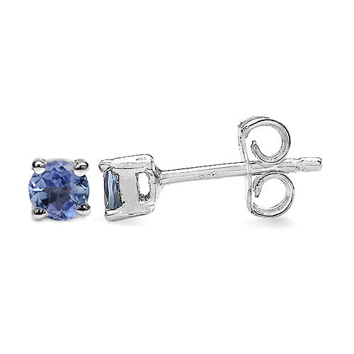 0.20 Carat Genuine Tanzanite .925 Sterling Silver Earrings