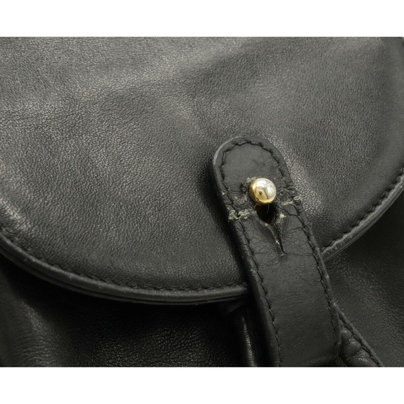 GUCCI Gucci Bamboo Rucksack Backpack Leather Black 003.1705.0030