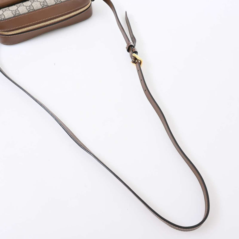 Gucci Horsebit Womens PVC Shoulder Bag Brown