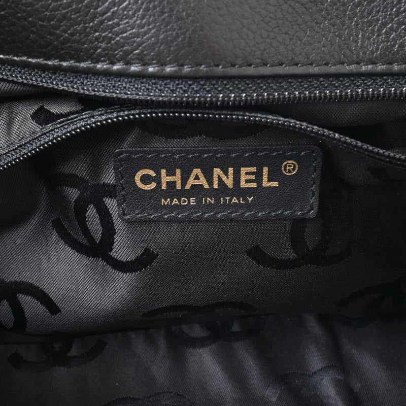 Chanel Womens Leather Shoulder Bag Black