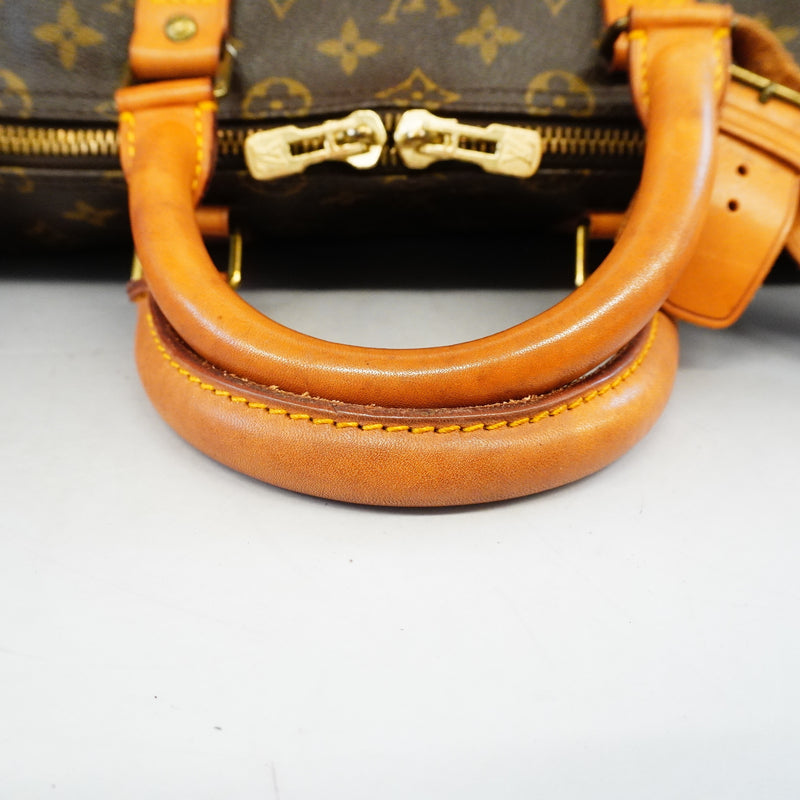 Auth Louis Vuitton Monogram Keepol Band Lier 55 M41414 Unisex Boston Bag