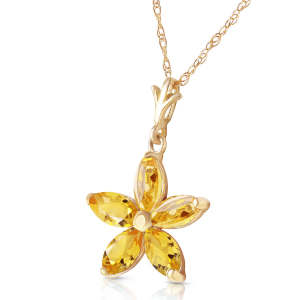 1.4 Carat 14K Solid Yellow Gold Madame Citrine Necklace