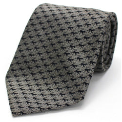 Chanel tie gray x navy with chain CHANEL mens