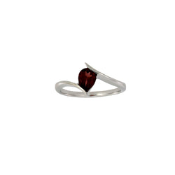 Genuine .62ct Garnet Ring Sterling Silver