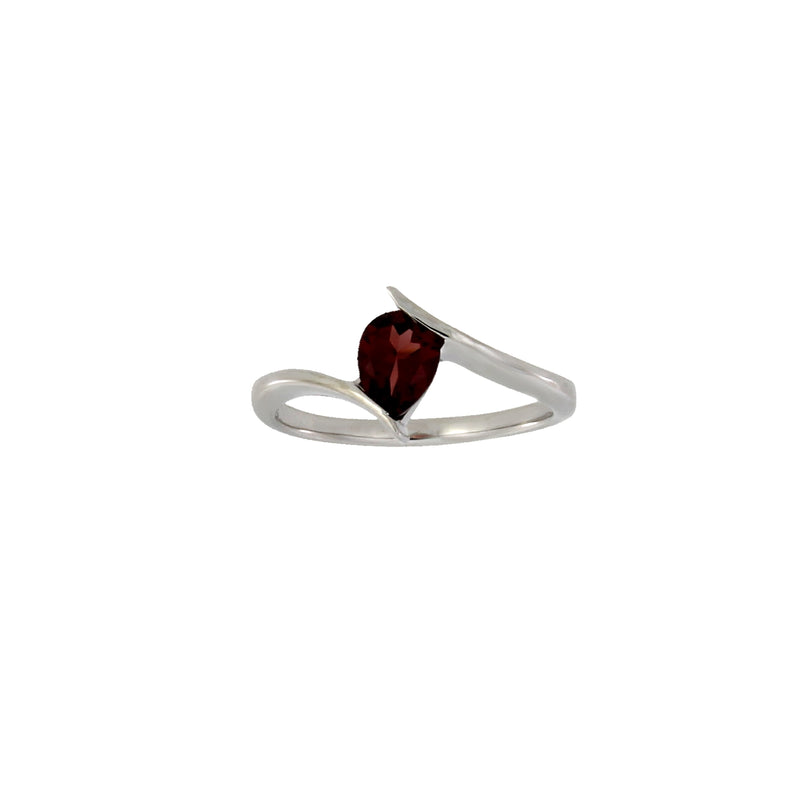 Genuine .62ct Garnet Ring Sterling Silver