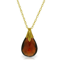 3 Carat 14K Solid Yellow Gold Nude Sight Garnet Necklace