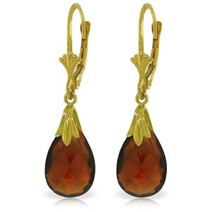 6 Carat 14K Solid Yellow Gold Performance Garnet Earrings