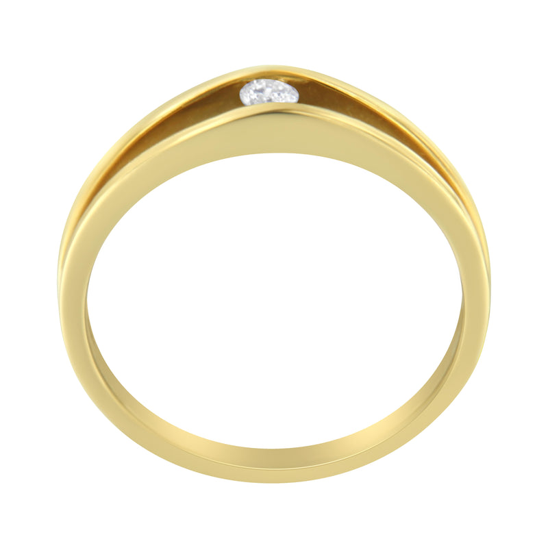 10K Yellow Gold Diamond Promise Ring (1/10 Cttw, H-I Color, I1-I2 Clarity) - Size 7