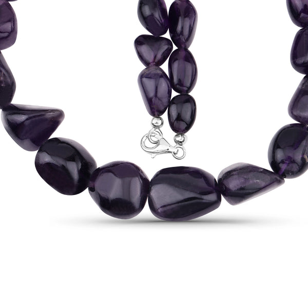 450 Carat Amethyst .925 Sterling Silver Necklace