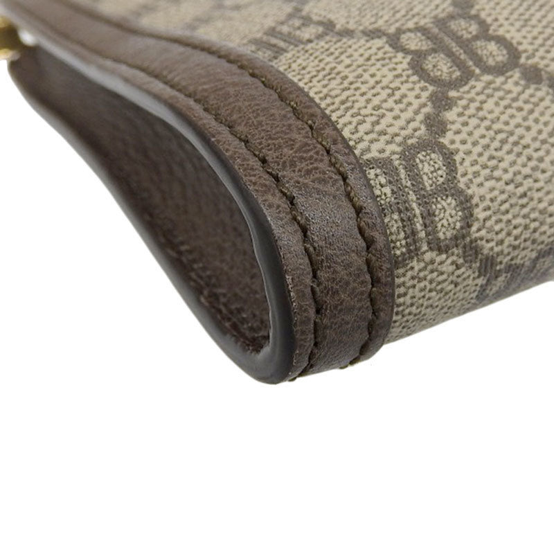 Balenciaga PVC,Leather Clutch Bag Brown