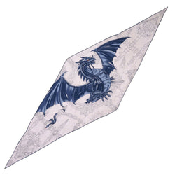 Hermes Carrero Sanju Dragon Cashmere Silk Gray Stole Muffler