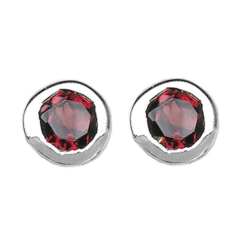 0.64 Carat Genuine Garnet .925 Sterling Silver Earrings