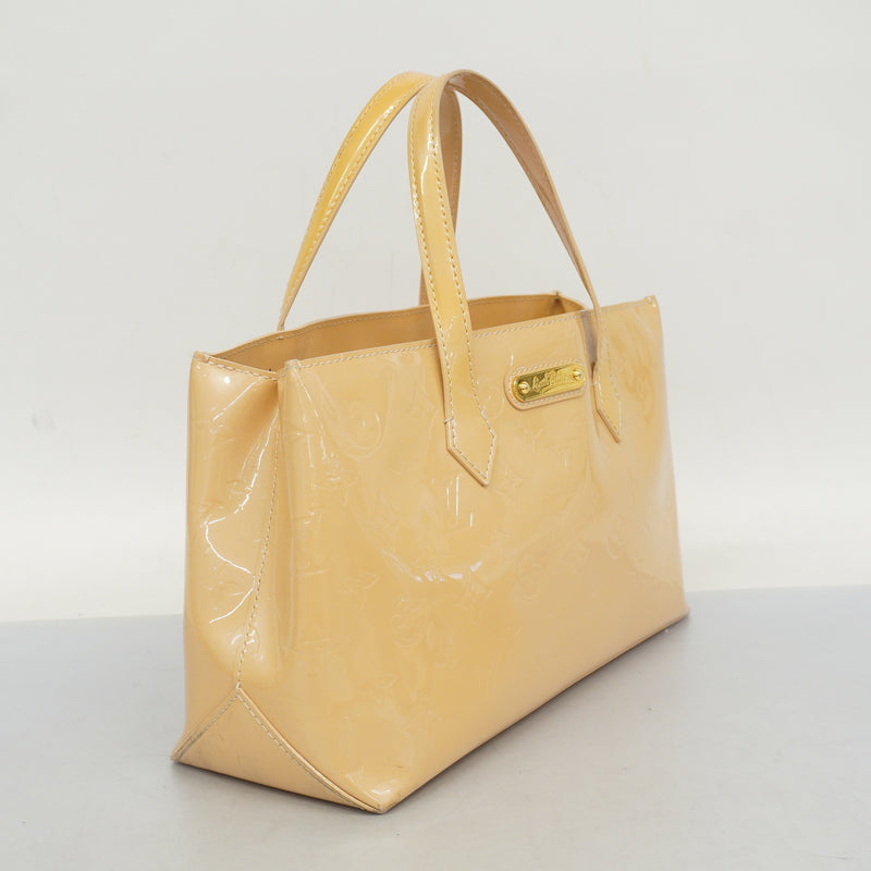 Auth Louis Vuitton Monogram Vernis Wilshere PM Wilshere PM M91642 Womens Handbag Rose