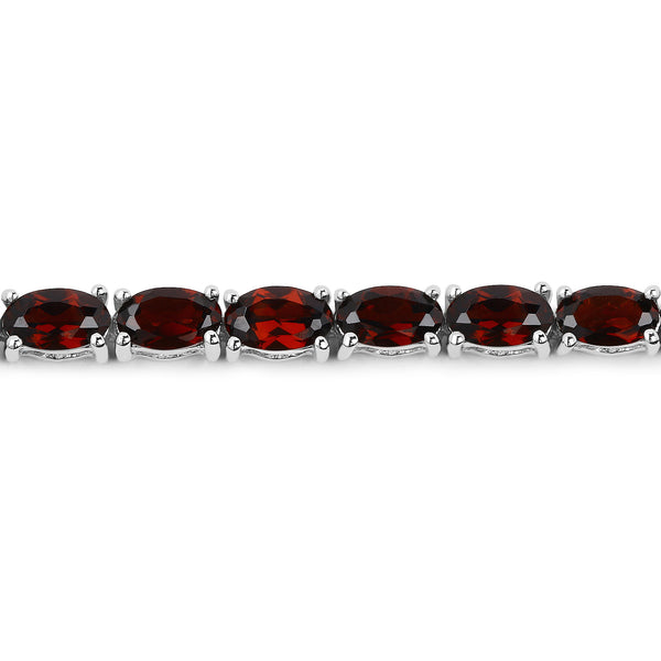 10.08 Carat Genuine Garnet .925 Sterling Silver Bracelet