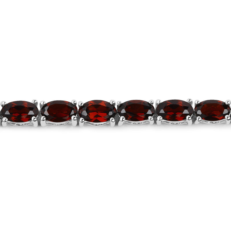 10.08 Carat Genuine Garnet .925 Sterling Silver Bracelet