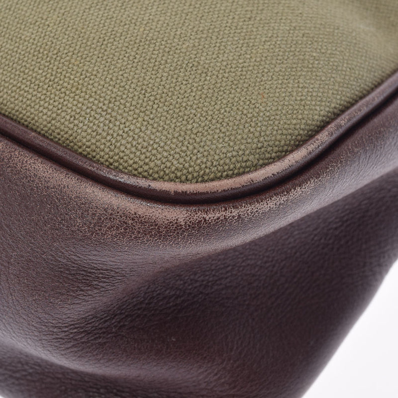 HERMES Hermes Masai GM Khaki  K engraved (around 2007) Unisex canvas shoulder bag