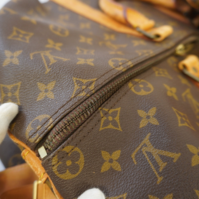Auth Louis Vuitton Boston Bag Monogram Keepall Bandolier 50 M41416 Unisex