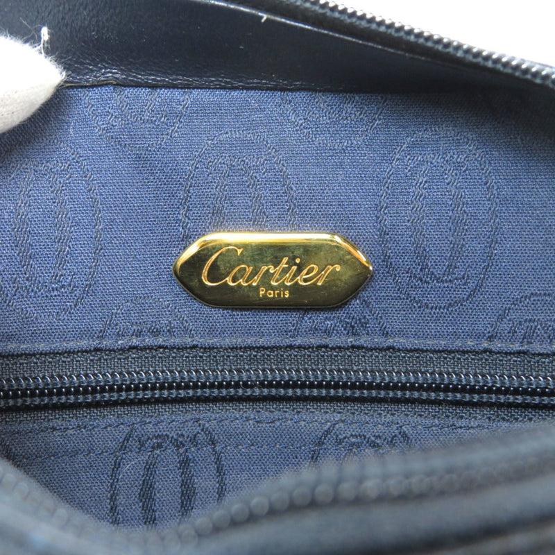 Cartier metal fittings motif shoulder bag leather ladies