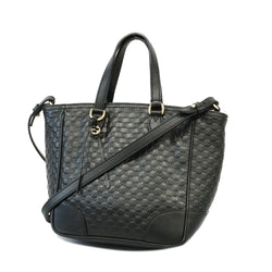 Auth Gucci 2WAY Bag Guccishima 449241 Womens HandbagShoulder Bag Black