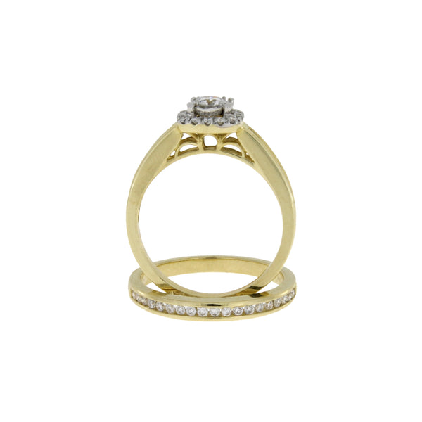 .75ct Diamond Engagement Ring Set 14KT Yellow Gold