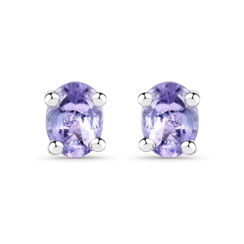 0.34 Carat Genuine Tanzanite .925 Sterling Silver Earrings