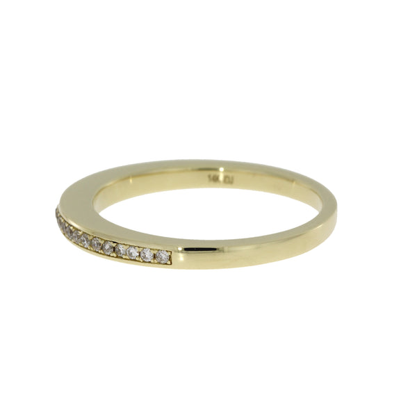 .16ct Diamond Wedding Band Ring 14KT Yellow Gold