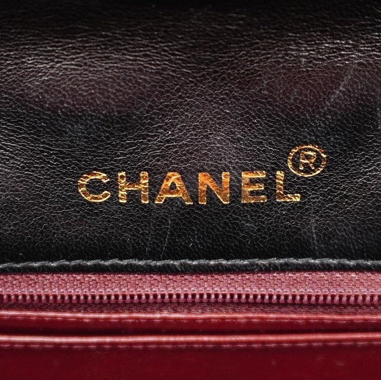 Auth Chanel Matelasse Single Chain Womens Leather Shoulder Bag Black