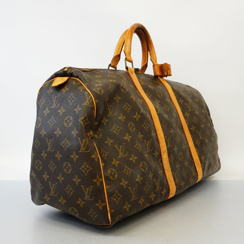 AuthLouis Vuitton Monogram Keepol 50 M41426 MenWomenUnisex Boston BagHandbag