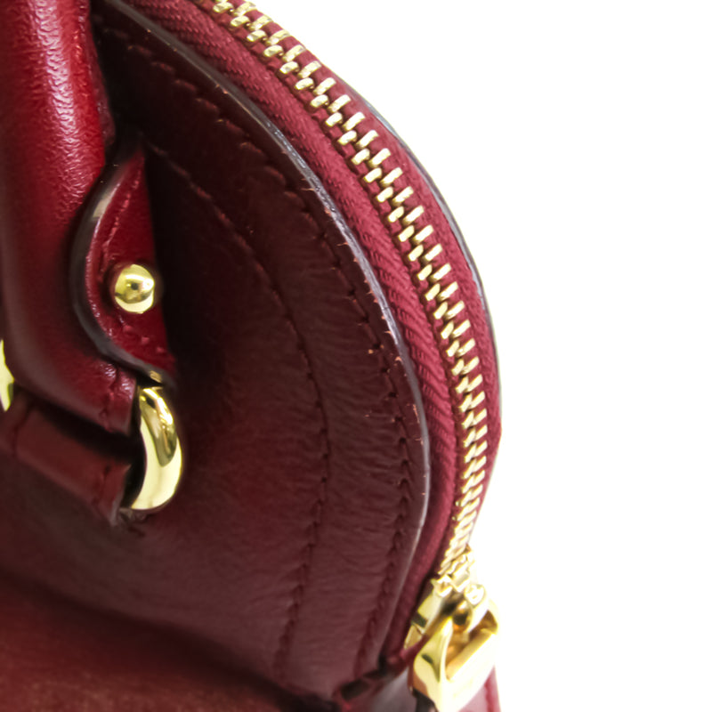Salvatore Ferragamo Gancini Women's Leather Handbag Bordeaux