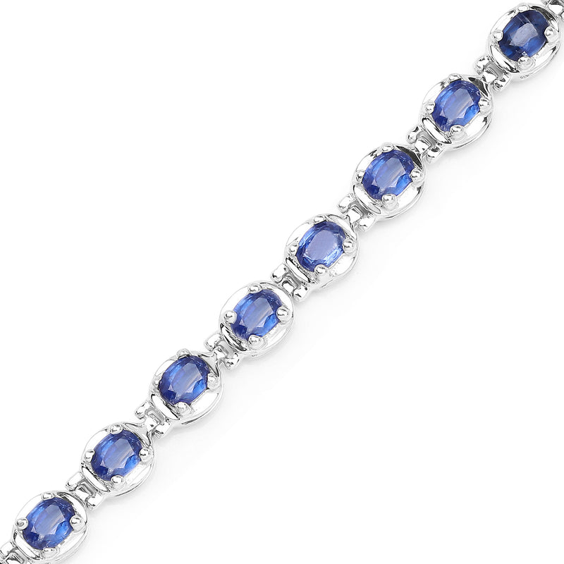 7.02 Carat Genuine Kyanite .925 Sterling Silver Bracelet