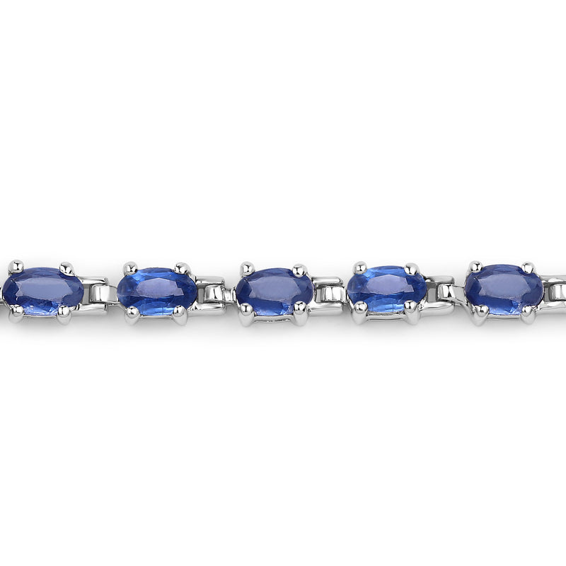 8.00 Carat Genuine Kyanite .925 Sterling Silver Bracelet