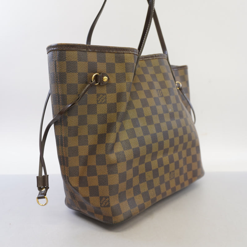Auth Louis Vuitton Damier Neverfull MM N51105 Womens Tote Bag