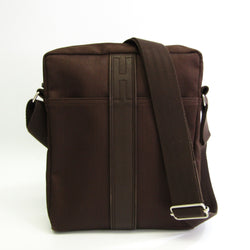 Hermes Acapulco Pochette Acapulco Unisex Nylon,Leather Shoulder Bag Havane