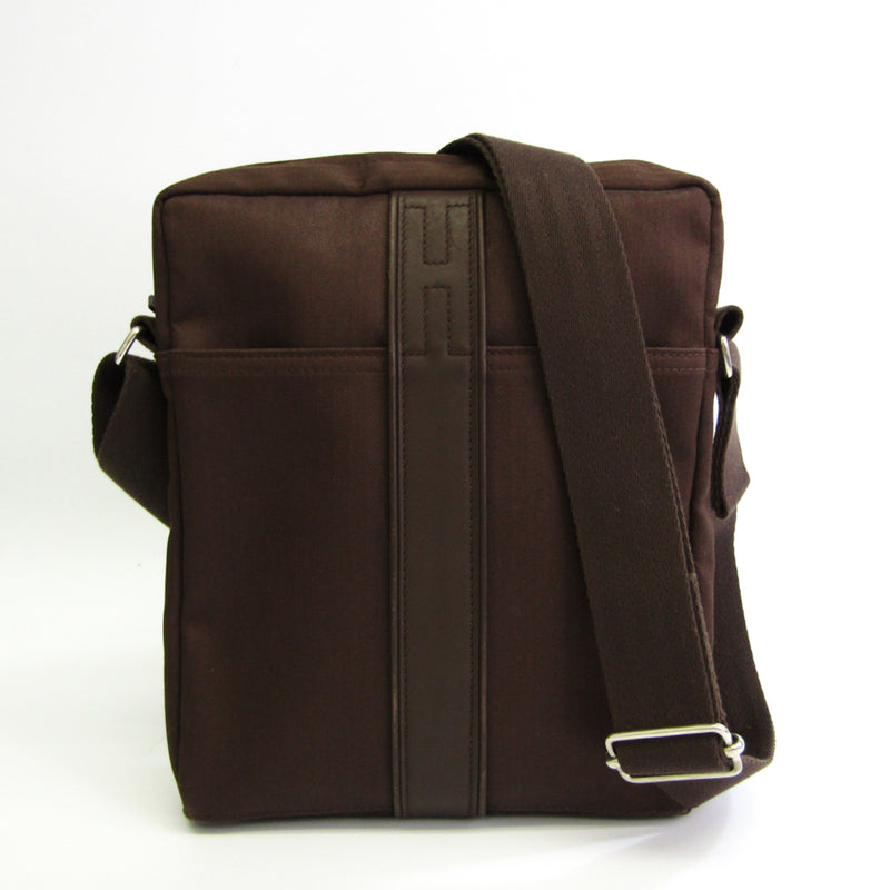 Hermes Acapulco Pochette Acapulco Unisex Nylon,Leather Shoulder Bag Havane