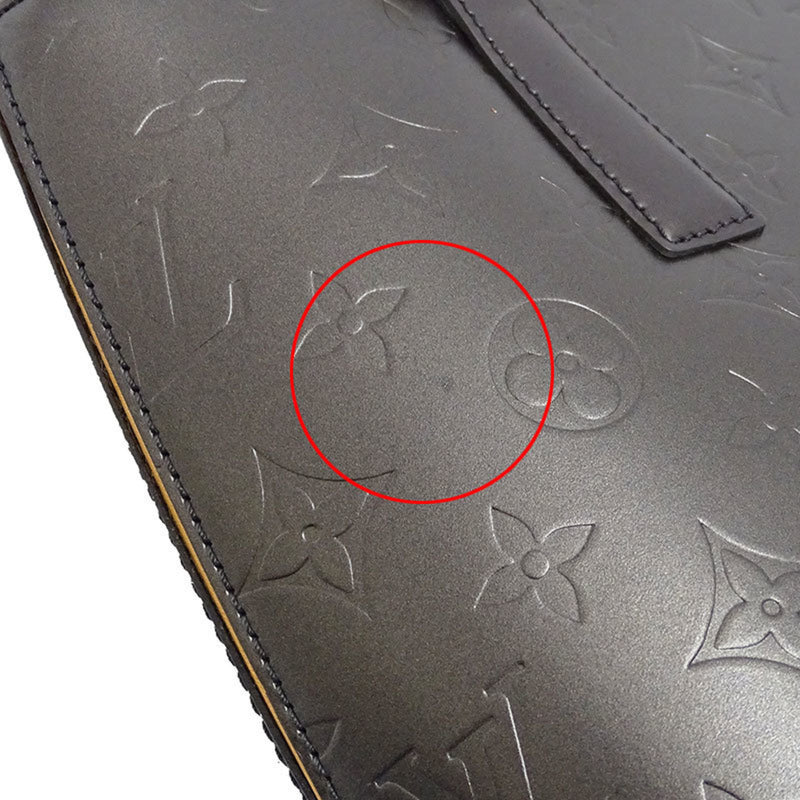 Louis Vuitton LOUIS VUITTON Bag Monogram Matte Womens Tote Shoulder Stockton M55112 Noir Black Dark Gray