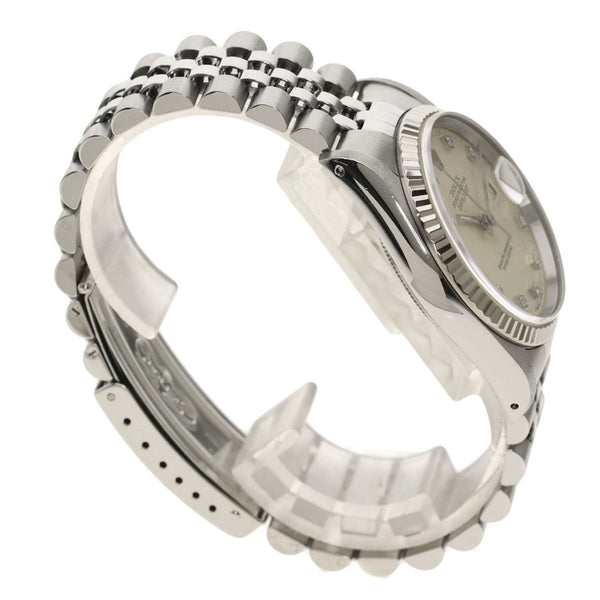 Rolex 16234G Datejust 10P Diamond Watch Stainless Steel / SS K18WG Men's ROLEX