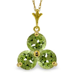 0.75 Carat 14K Solid Yellow Gold Crossings Peridot Necklace