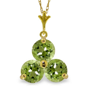 0.75 Carat 14K Solid Yellow Gold Crossings Peridot Necklace