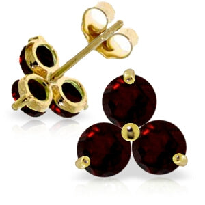 1.5 Carat 14K Solid Yellow Gold Where There's Smoke Garnet Earrings