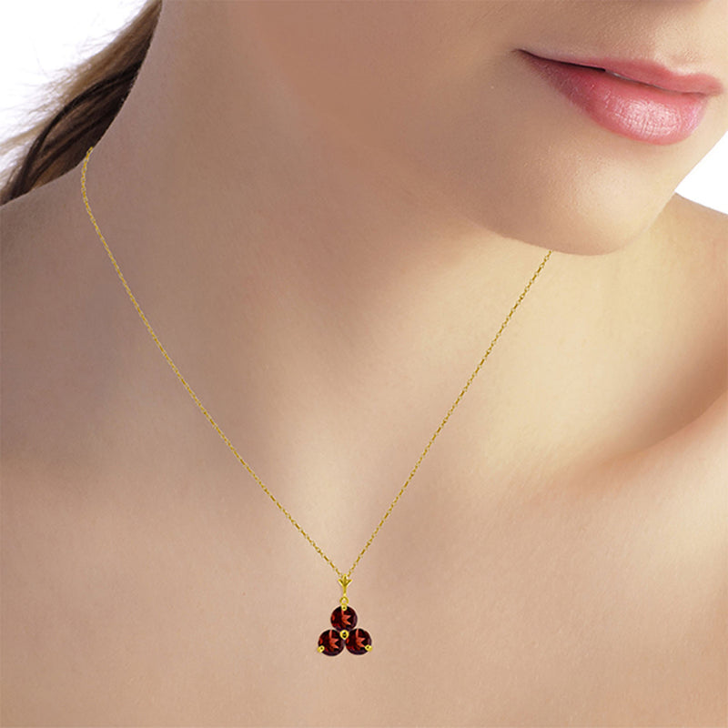 0.75 Carat 14K Solid Yellow Gold Have Your Cake Garnet Necklace