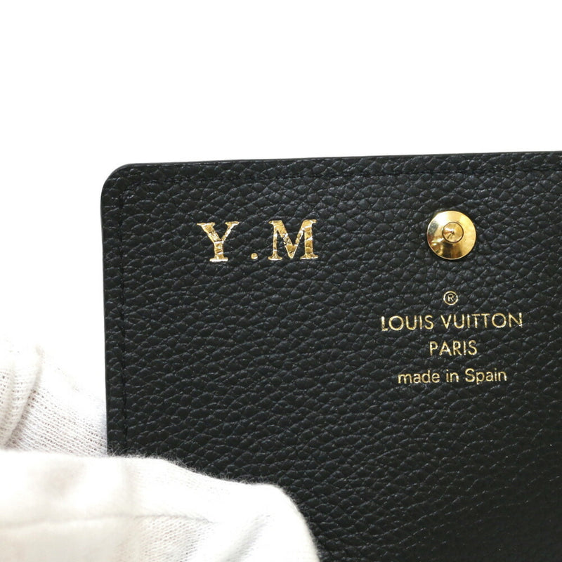 LOUIS VUITTON Louis Vuitton Card Case Monogram Amplant Initials Amberop Cult de Visit M58456 Black Ladies