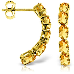 2.5 Carat 14K Solid Yellow Gold Earrings Natural Citrine