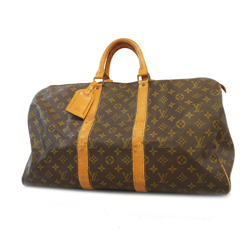 Auth Louis Vuitton Boston Bag Monogram Keepol 50 M41426 Unisex