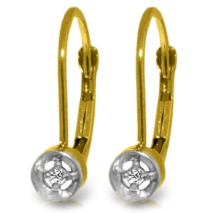 0.03 Carat 14K Solid Yellow Gold Glow Diamond Earrings