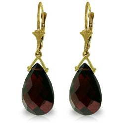 10.2 Carat 14K Solid Yellow Gold Wisdom Garnet Earrings