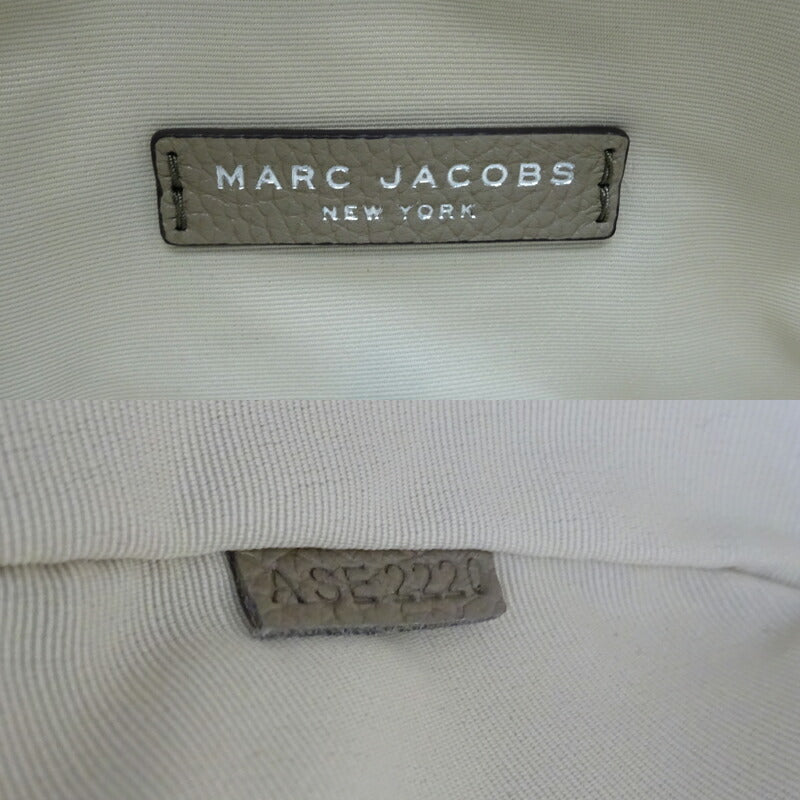Marc Jacobs Empire Scarf Shoulder Women's Bag M0016720 Cowhide Gray Beige
